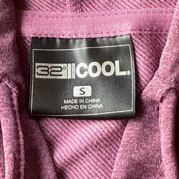 New 32 Degree full zip long sleeve lightweight hoodie small, purple, pockets - Picture 6 of 8